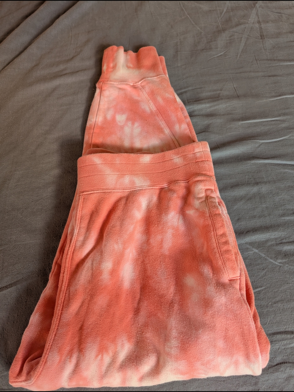 JoyLab Coral-White Tie-Dye Joggers